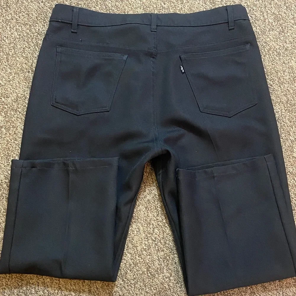 Levi's Black Pants Dress Men’s with Copped Button Size 40 Jeans
